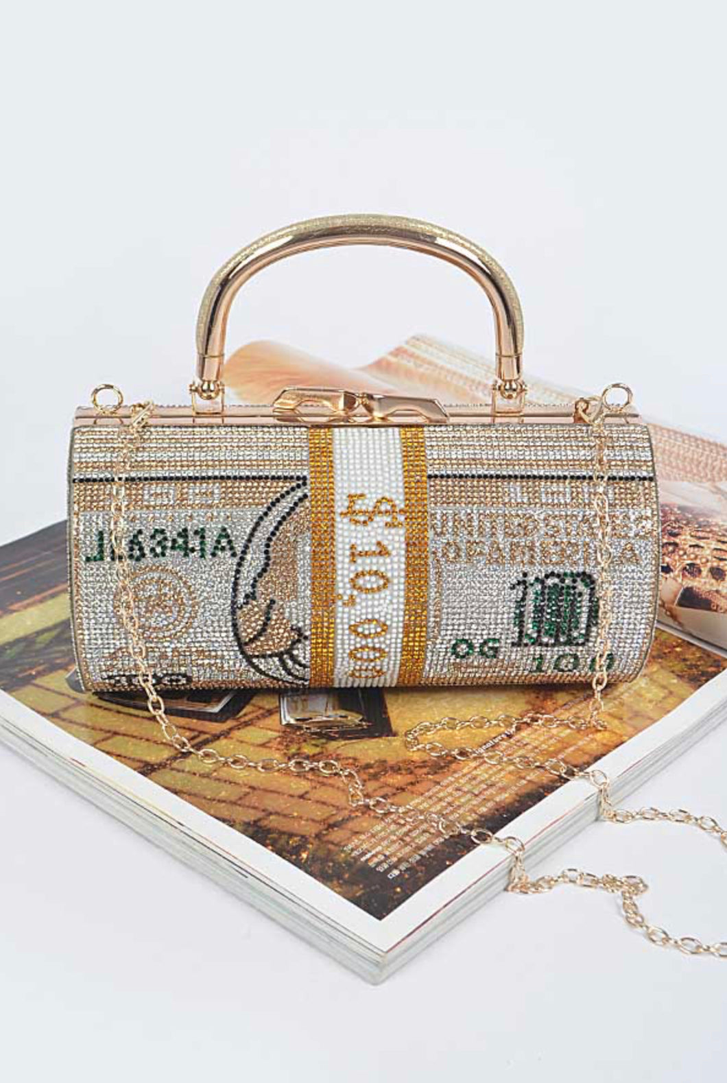 Money Rhinestone Bag