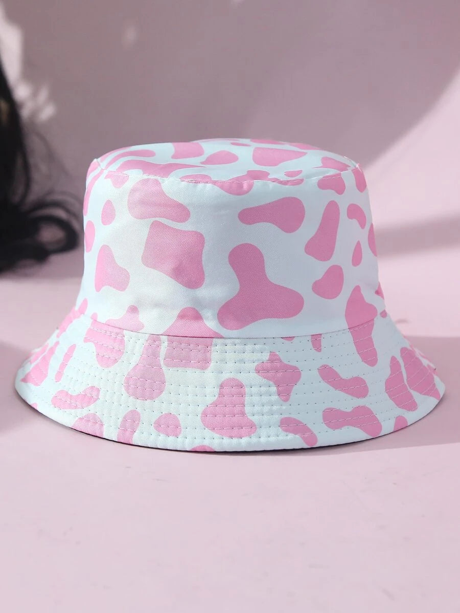 Cow Print Reversible Bucket Hat