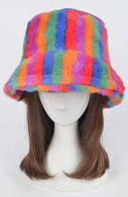 Faux Fur Multi Color Bucket Hat