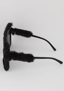 Oversized Fur Sunglasses