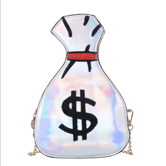 Money Bag Shiney Clutch.
