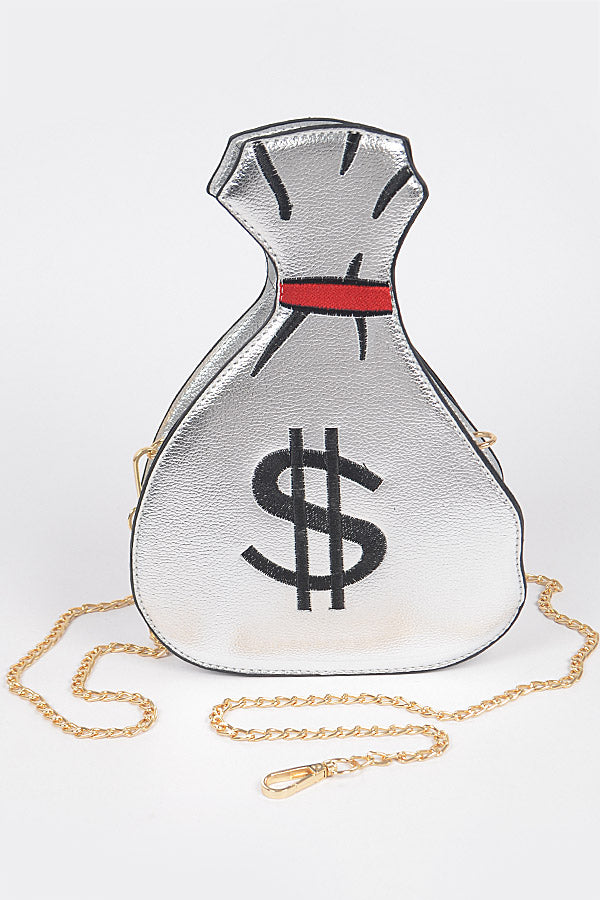 Money Bag Shiney Clutch.